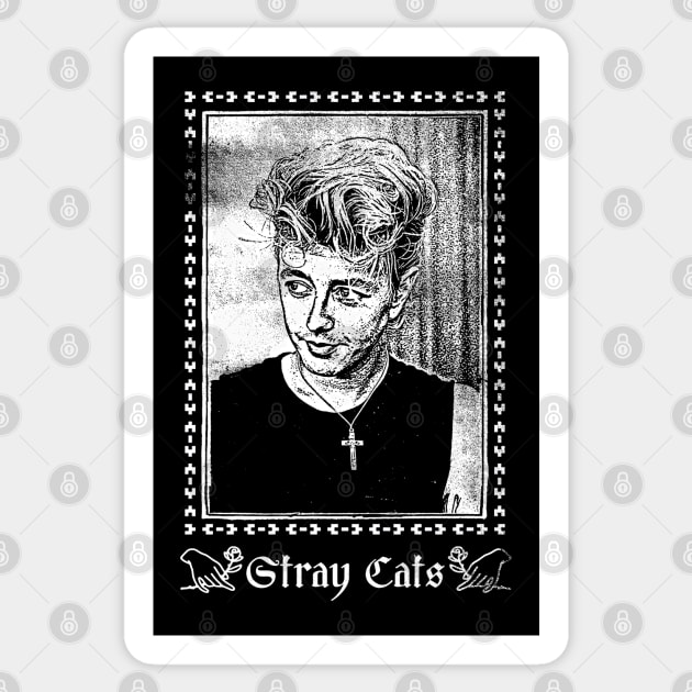 Stray Cats /// Rockabilly Faded Style Fan Design Sticker by DankFutura